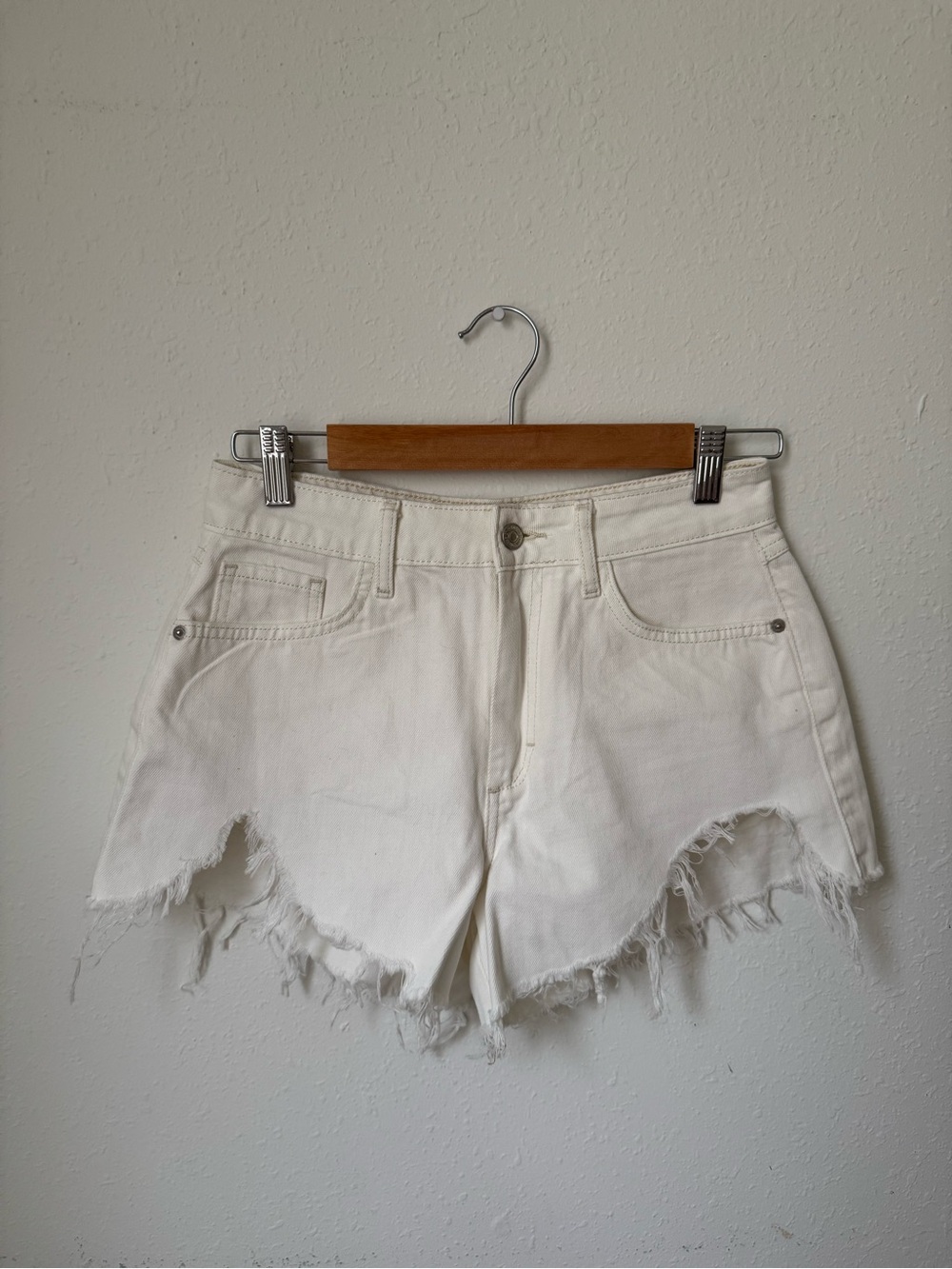 Forever 21 White Denim Cutoff Shorts
